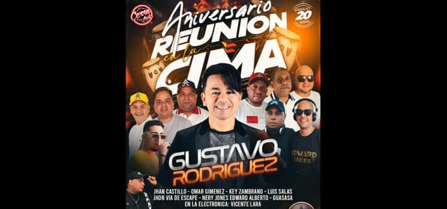 GUSTAVO RODRÍGUEZ SE UNE A LA FIESTA SALSERA “REUNIÓN EN LA CIMA”